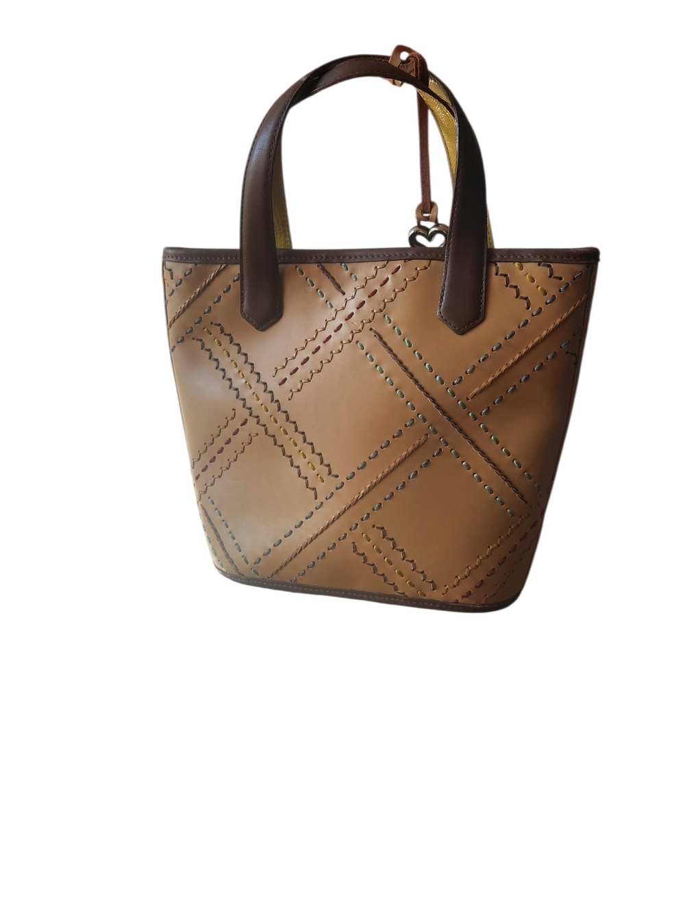 Brighton Handbag Leather Stitched Limited Edition